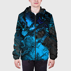 Куртка с капюшоном мужская Nu abstracts art, цвет: 3D-черный — фото 2