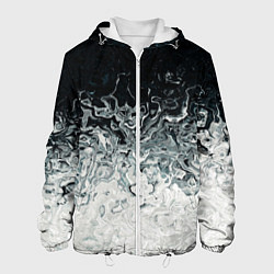 Куртка с капюшоном мужская Вода абстракция, цвет: 3D-белый