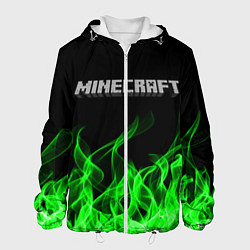 Куртка с капюшоном мужская MINECRAFT FIRE, цвет: 3D-белый