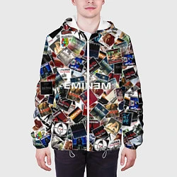 Куртка с капюшоном мужская Дискография EMINEM, цвет: 3D-белый — фото 2