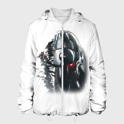 Куртка с капюшоном мужская Стальной алхимик, цвет: 3D-белый