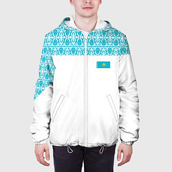Куртка с капюшоном мужская Казахстан Форма, цвет: 3D-белый — фото 2