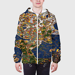 Куртка с капюшоном мужская Герои 3 Карта, цвет: 3D-белый — фото 2