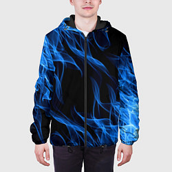 Куртка с капюшоном мужская BLUE FIRE FLAME, цвет: 3D-черный — фото 2