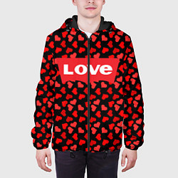 Куртка с капюшоном мужская Love, цвет: 3D-черный — фото 2