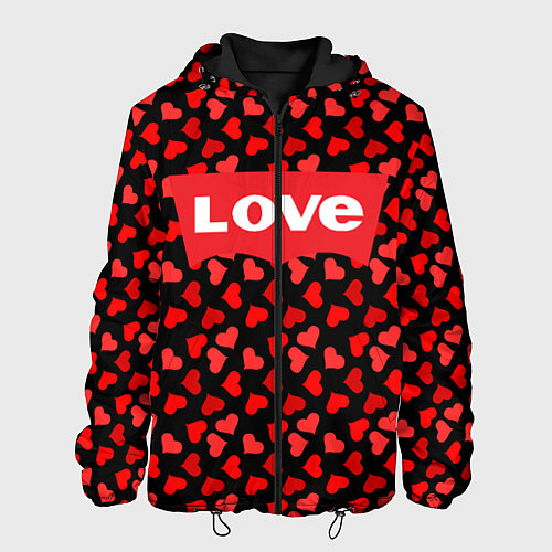 Мужская куртка Love / 3D-Черный – фото 1