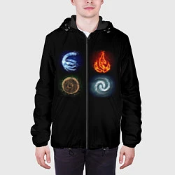 Куртка с капюшоном мужская Аватар, цвет: 3D-черный — фото 2