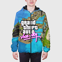 Куртка с капюшоном мужская GRAND THEFT AUTO:VICE CITY, цвет: 3D-черный — фото 2