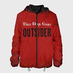 Куртка с капюшоном мужская Three days grace Outsider, цвет: 3D-черный