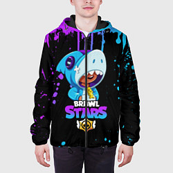 Куртка с капюшоном мужская Brawl Stars Leon Shark, цвет: 3D-черный — фото 2