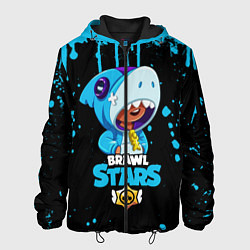 Куртка с капюшоном мужская Brawl Stars Leon Shark, цвет: 3D-черный