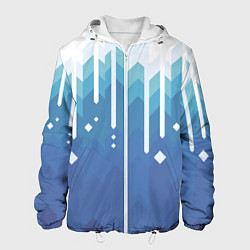 Куртка с капюшоном мужская Пиксельные сливки, цвет: 3D-белый