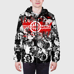 Куртка с капюшоном мужская Three days grace, цвет: 3D-черный — фото 2