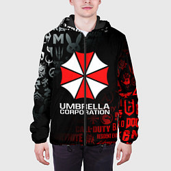 Куртка с капюшоном мужская RESIDENT EVIL UMBRELLA CORP, цвет: 3D-черный — фото 2