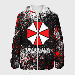 Куртка с капюшоном мужская UMBRELLA CORP, цвет: 3D-белый