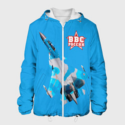 Куртка с капюшоном мужская ВВС России, цвет: 3D-белый