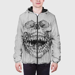 Куртка с капюшоном мужская Dentist skull, цвет: 3D-черный — фото 2