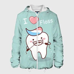 Куртка с капюшоном мужская Tooth, цвет: 3D-белый