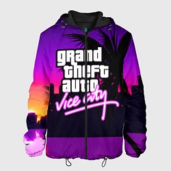 Куртка с капюшоном мужская GTA:VICE CITY, цвет: 3D-черный