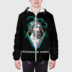 Куртка с капюшоном мужская Magic is science - Пифагор, цвет: 3D-белый — фото 2