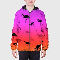 Куртка с капюшоном мужская Фламинго, цвет: 3D-черный — фото 2