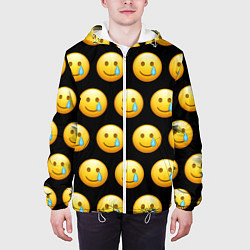 Куртка с капюшоном мужская New Emoji, цвет: 3D-белый — фото 2