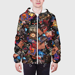 Куртка с капюшоном мужская Judas Priest Дискография, цвет: 3D-белый — фото 2