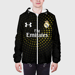 Куртка с капюшоном мужская Real Madrid, цвет: 3D-белый — фото 2