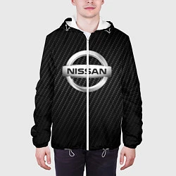 Куртка с капюшоном мужская NISSAN, цвет: 3D-белый — фото 2