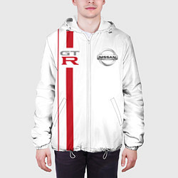 Куртка с капюшоном мужская NISSAN GTR, цвет: 3D-белый — фото 2