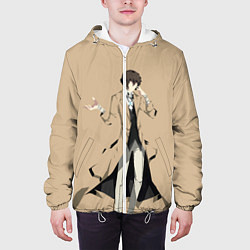 Куртка с капюшоном мужская Osamu Dazai, цвет: 3D-белый — фото 2