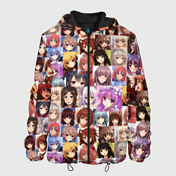 Куртка с капюшоном мужская Аниме девушки, цвет: 3D-черный