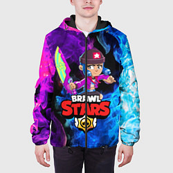 Куртка с капюшоном мужская BRAWL STARS LEON, цвет: 3D-черный — фото 2