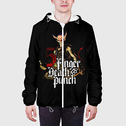Куртка с капюшоном мужская Five Finger Death Punch, цвет: 3D-белый — фото 2