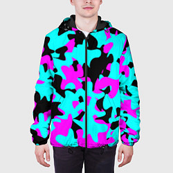 Куртка с капюшоном мужская Modern Camouflage, цвет: 3D-черный — фото 2