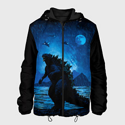 Куртка с капюшоном мужская GODZILLA, цвет: 3D-черный