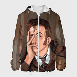 Куртка с капюшоном мужская 10TH DOCTOR WHO, цвет: 3D-белый