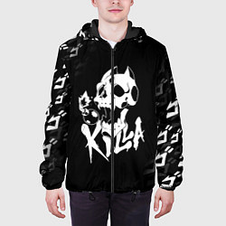 Куртка с капюшоном мужская KILLER QUEEN, цвет: 3D-черный — фото 2