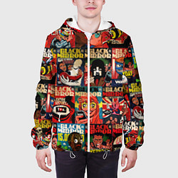 Куртка с капюшоном мужская ЧЕРНОЕ ЗЕРКАЛО, цвет: 3D-белый — фото 2