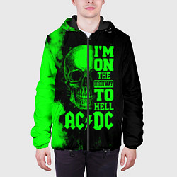 Куртка с капюшоном мужская I'm on the highway to hell ACDC, цвет: 3D-черный — фото 2