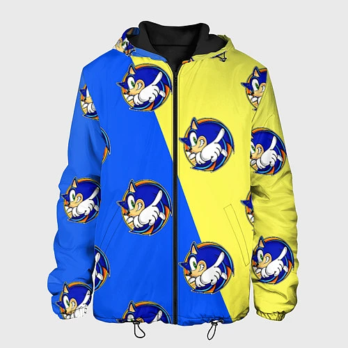 Мужская куртка Sonic - Соник / 3D-Черный – фото 1