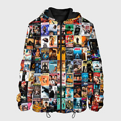 Куртка с капюшоном мужская Постеры фильмов, цвет: 3D-черный