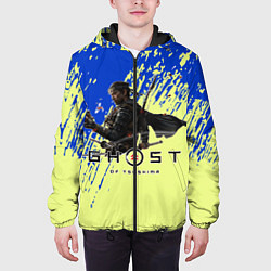 Куртка с капюшоном мужская Ghost of Tsushima, цвет: 3D-черный — фото 2