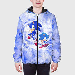 Куртка с капюшоном мужская Sonic, цвет: 3D-черный — фото 2