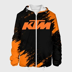 Куртка с капюшоном мужская KTM, цвет: 3D-белый