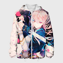 Куртка с капюшоном мужская Girl with katana, цвет: 3D-белый