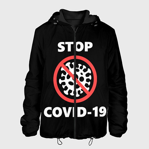 Мужская куртка STOP COVID-19 / 3D-Черный – фото 1