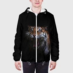 Куртка с капюшоном мужская Тигр, цвет: 3D-белый — фото 2