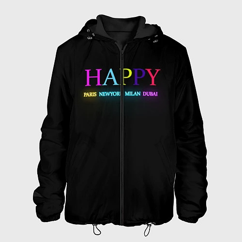 Мужская куртка HAPPY / 3D-Черный – фото 1