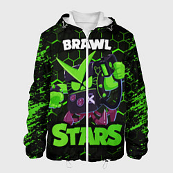 Куртка с капюшоном мужская BRAWL STARS VIRUS 8 BIT, цвет: 3D-белый